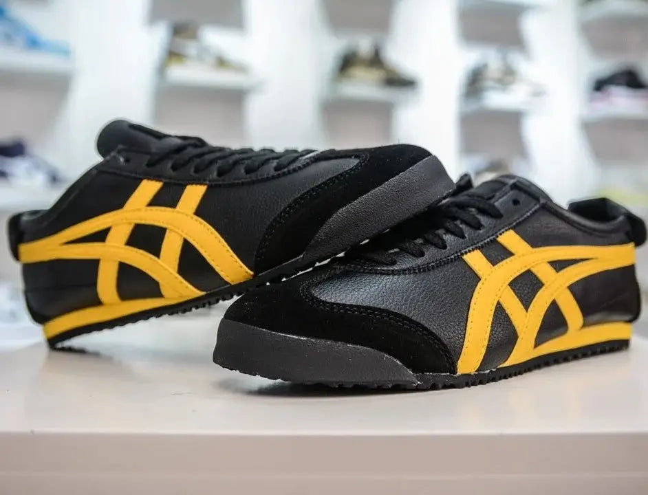 Onitsuka Tiger Mexico 66 BlackYellow Mens Premium First Copy Sneakers D-1911