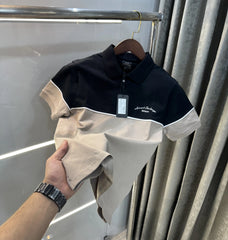 Arman i Exchange Black biege Logo Work Premium Polo T-Shirt