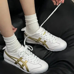 Onitsuka Tiger Mexico 66 White Gold Mens First Luxury Sneakers D-1885