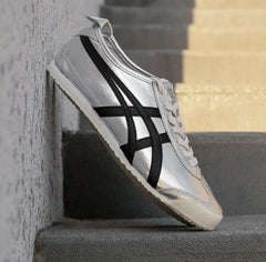 Onitsuka Tiger Mexico 66 Pure Silver Black Sneakers Mens D-2089