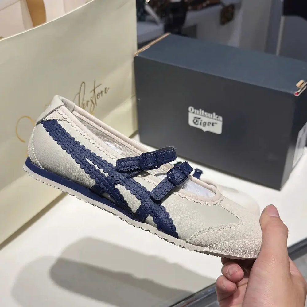 Onitsuka Tiger Mexico 66 TGRS Yellow Black 7A Premium Ladies Sneakers D-2094