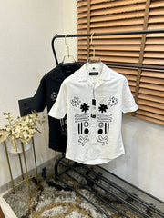 Amir_i Thread Embroidered EXclusive Linen Half Shirt (DN 632)