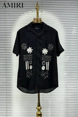 Amir_i Thread Embroidered Exclusive Linen Half Shirt (DN 632)