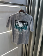 Amiri Light Grey Printed Premium T-shirt