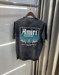 Amiri Dark Grey Printed Premium T-shirt