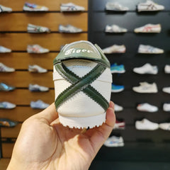 Onitsuka Tiger Mexico 66 Slip-On Leather White Green 7A Premium Sneakers D-2105