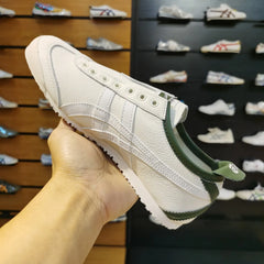 Onitsuka Tiger Mexico 66 Slip-On Leather White Green 7A Premium Sneakers D-2105