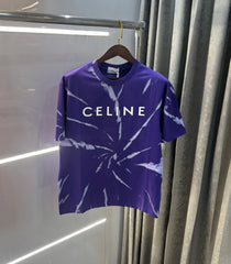 Celine Purple Printed Imported Oversized T-shirt