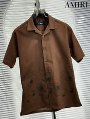 Amir_i Bottom Printed Imported Exclusive Linen Half Shirt (DN 625)