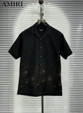 Amir_i Bottom Printed Imported Exclusive Linen Half Shirt (DN 625)