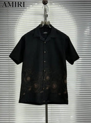 Amir_i Bottom Printed Imported Exclusive Linen Half Shirt (DN 625)
