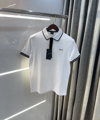 Hugo Boss White Logo Work Premium Polo T-shirt