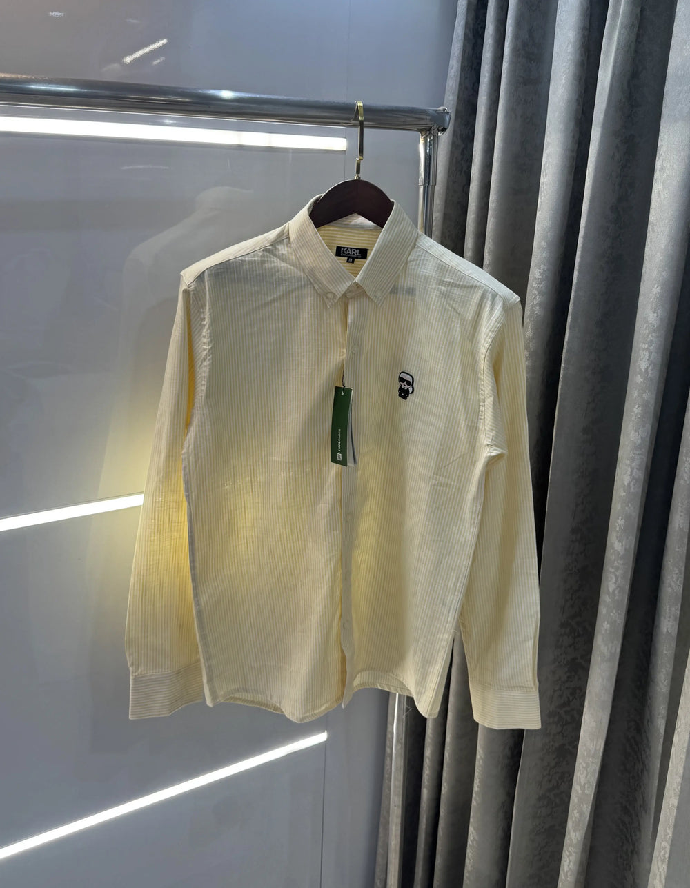 Karl Lagerfeld Yellow Printed Premium Shirt
