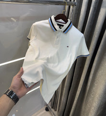 Tommy Hilfiger Cream Premium Polo T-shirt