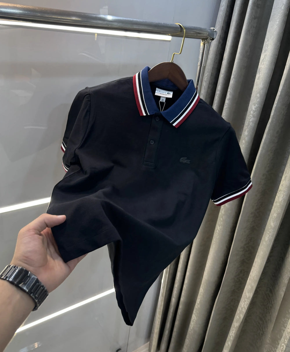 Lacost e Black Logo Work Premium Polo T-Shirt