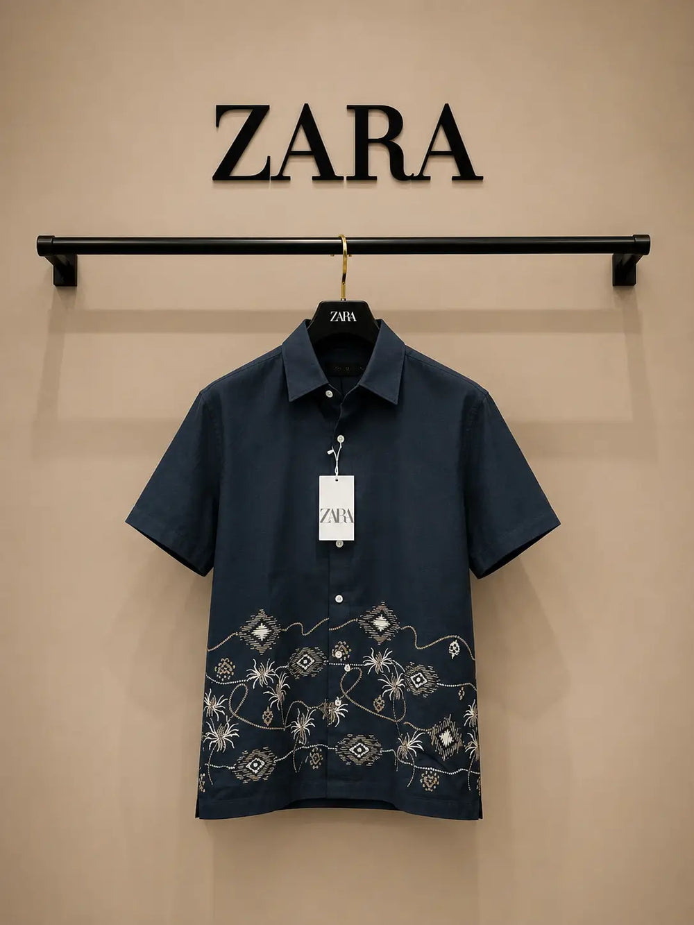 Zar_a Imported Linen Cotton Printed Premium Shirt (DN 631)