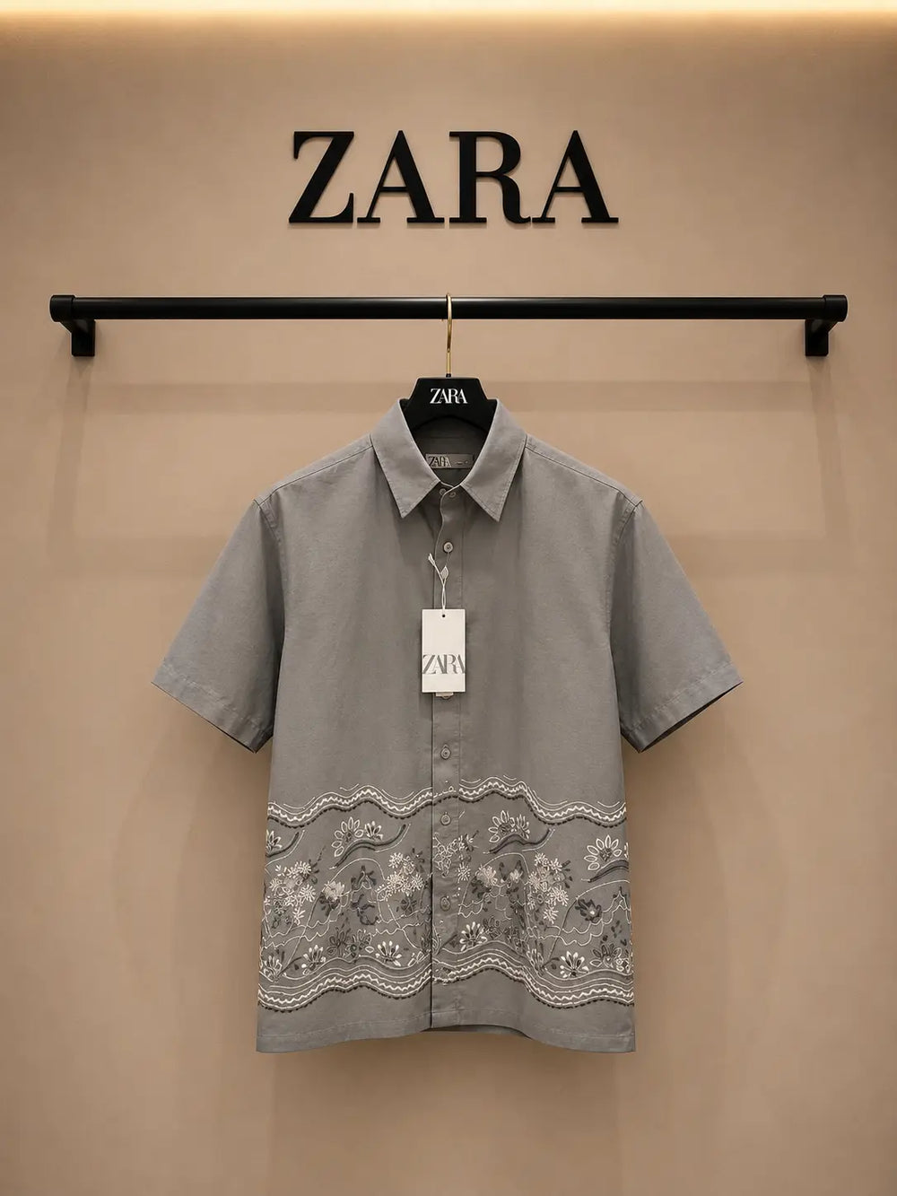 Zar_a Imported Linen Cotton Printed Premium Shirt (DN 630)