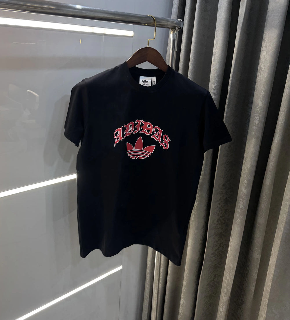 Adidas Black Printed Premium Classic T-Shirt