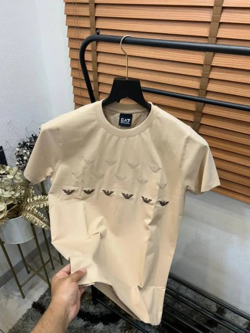 Emporio Arman_i Logo Embroidered Premium Round Neck T-shirt