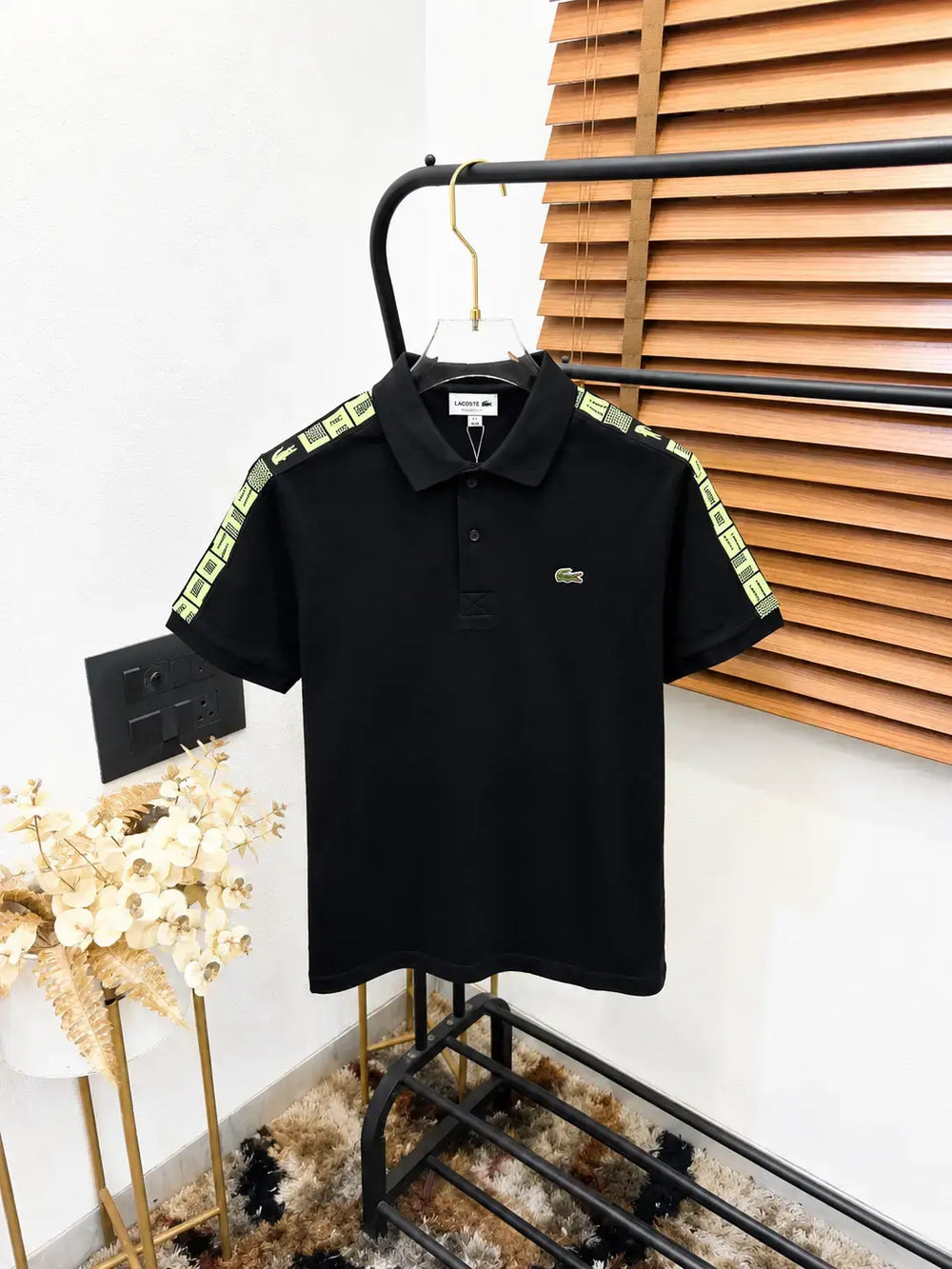 Lacost_e Shoulder Patched Imported Exclusive Polo T-shirt (DN 629)