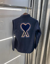 Ami Paris Dark Blue Designer Imported Shirt