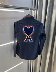 Ami Paris Dark Blue Designer Imported Shirt