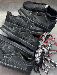 Travis Scott x Air Jordan 1 Low Black Phantom Surplus Semi UA