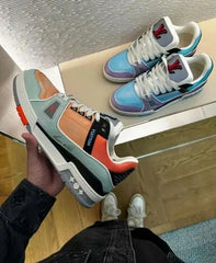 Loui s Vuitton Trainer Multi Orange With Accessories