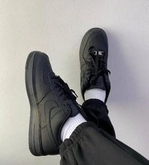 Nik e Airforce 1 Short Leather Black Women With Bustbag Bill Fixx Only