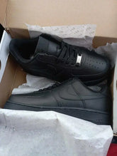 Nik e Airforce 1 Short Leather Black Women With Bustbag Bill Fixx Only
