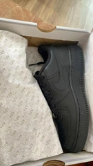 Nik e Airforce 1 Short Leather Black Women With Bustbag Bill Fixx Only