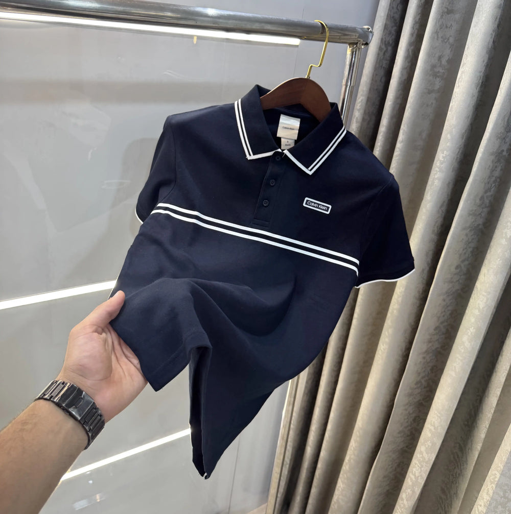 Calvin Klein Navy Blue Premium Polo T-Shirt