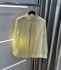 Ami Paris Yellow Embroidery Logo Premium Shirt