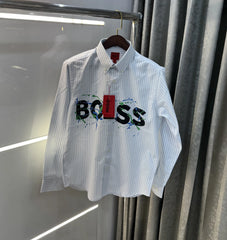 Hugo Boss Sky Blue Logo Work Premium Shirt