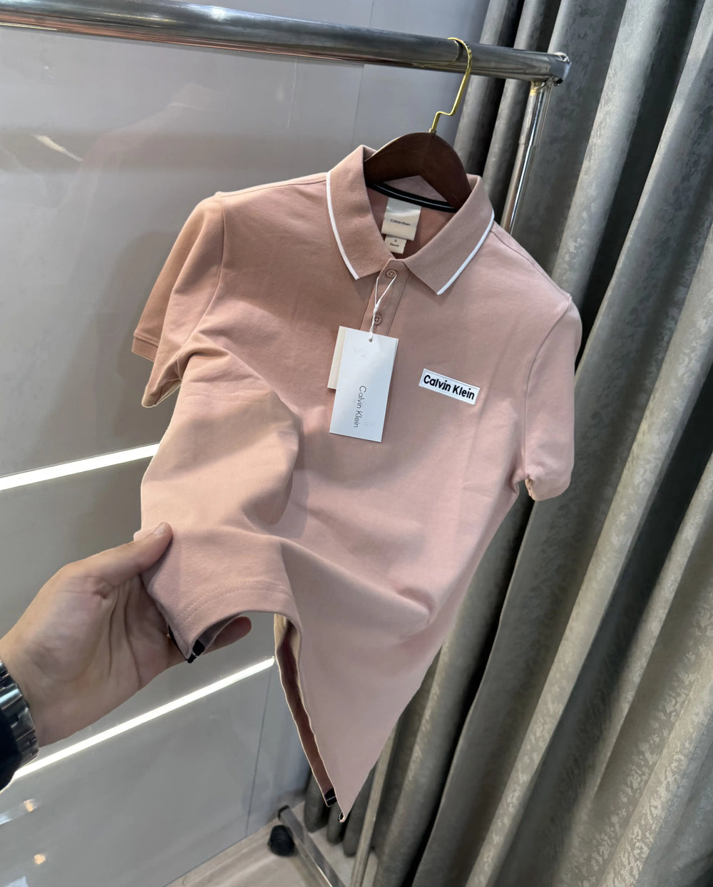 Calvin Klein Pink Premium Polo T-Shirt