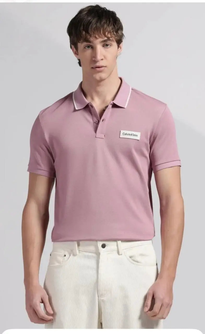 Calvin Klein Pink Premium Polo T-Shirt