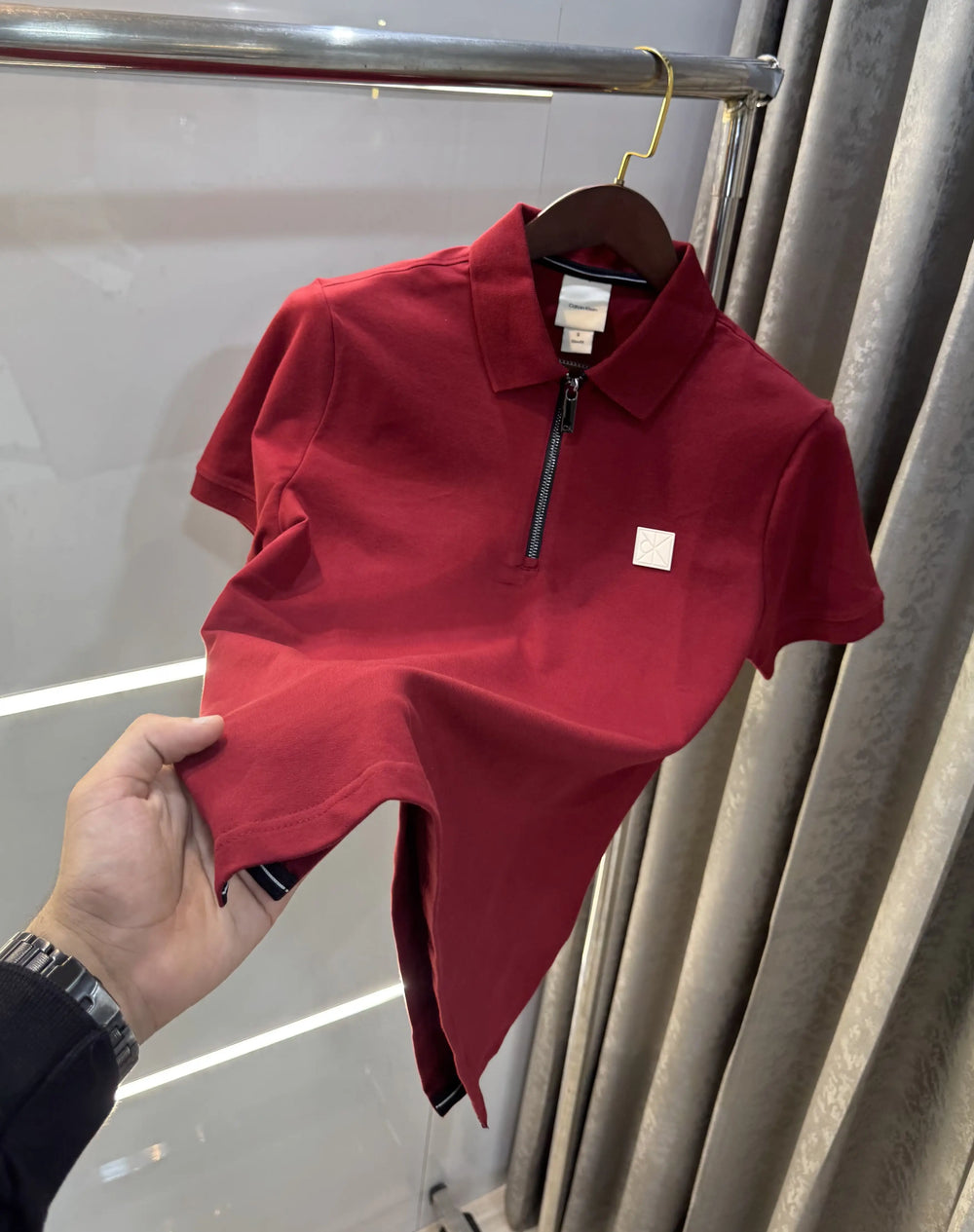 Calvin Klein Maroon Premium Polo T-Shirt