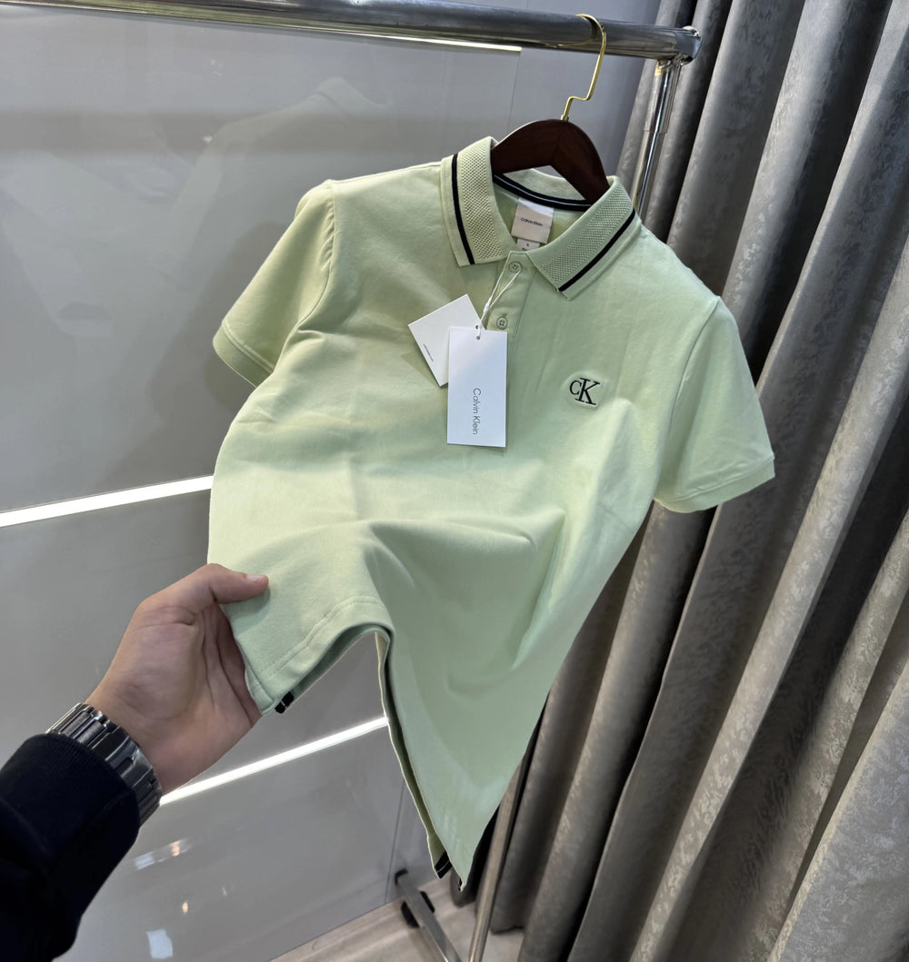 Calvin Klein Aqua Green Premium Polo T-Shirt