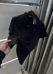 Ralph Lauren Black Premium Classic Polo T-Shirt