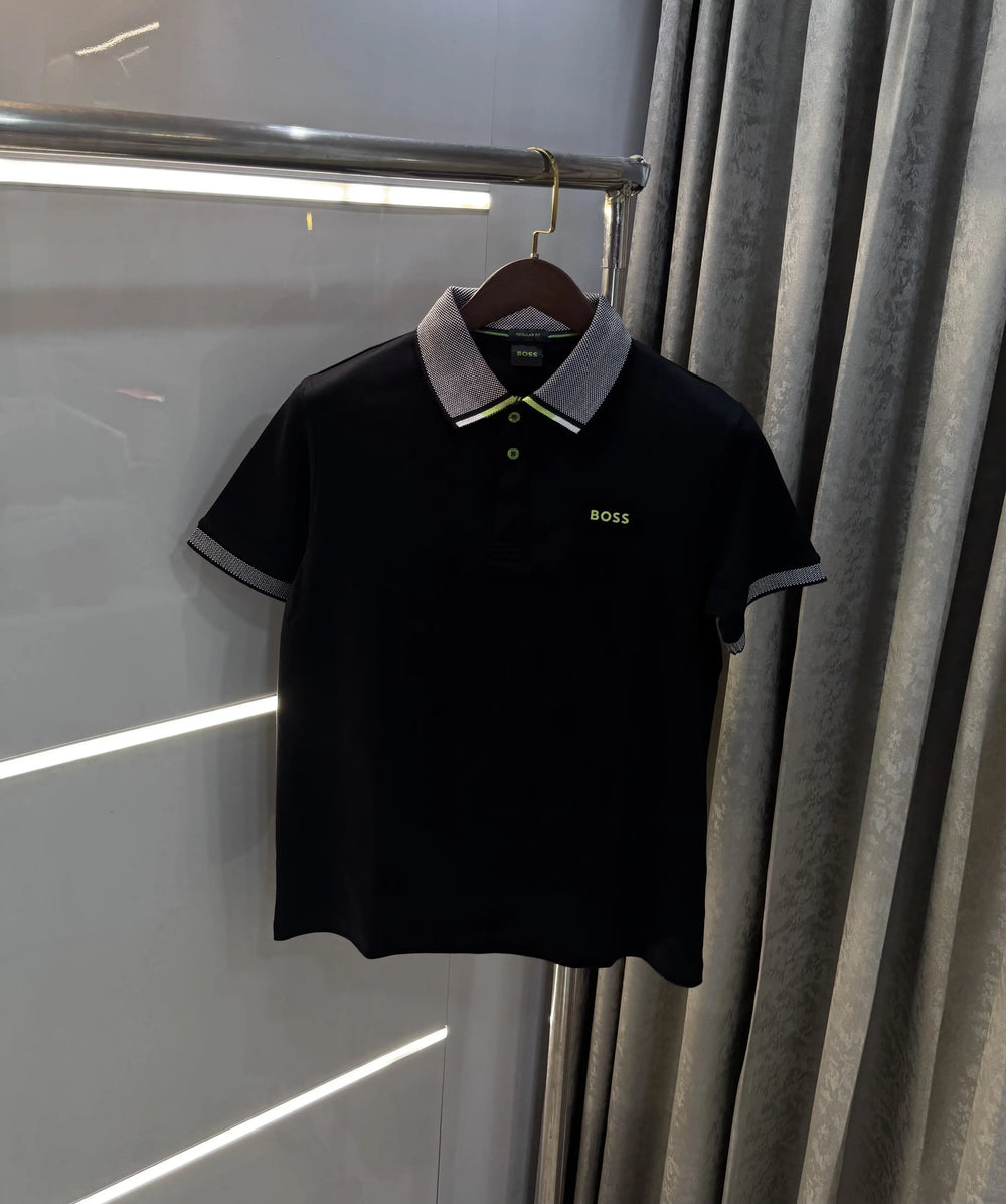 Hugo Bos s Black Logo Work Premium Polo T-shirt