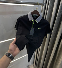 Hugo Bos s Black Logo Work Premium Polo T-shirt