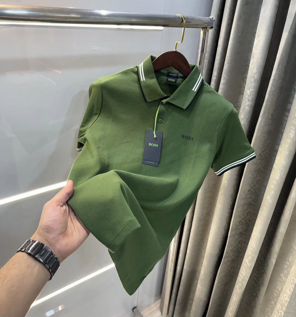 Hugo Bos s Green Logo Work Premium Polo T-shirt
