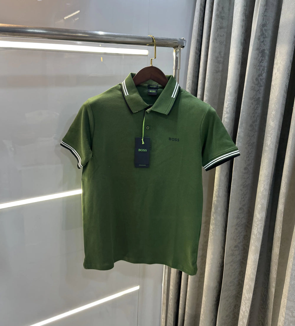 Hugo Bos s Green Logo Work Premium Polo T-shirt