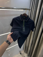 Hugo Bos s Navy Blue Logo Work Premium Polo T-shirt
