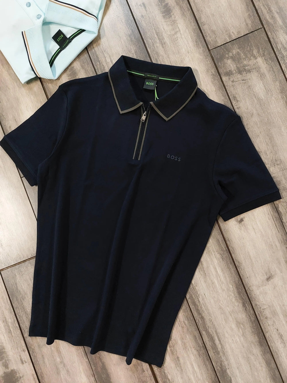 Hugo Bos s Navy Blue Logo Work Premium Polo T-shirt