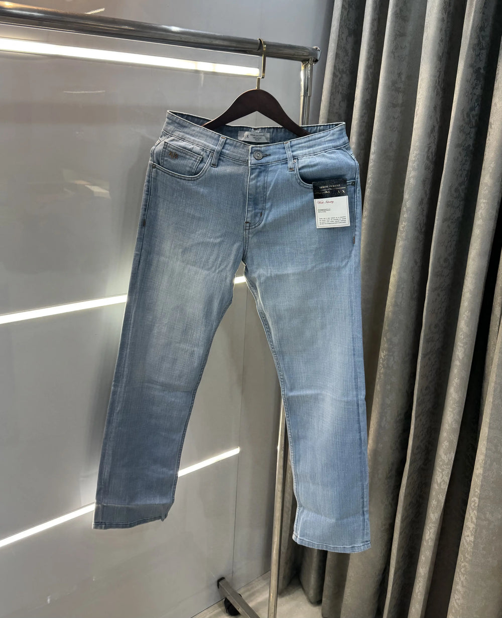 Armani Exchange Sky Blue Imported Premium Denim