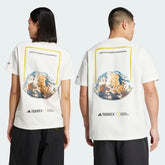 Adidas Cream Printed Premium Classic T-Shirt