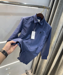 Ami Paris Blue Embroidry Logo Premium Shirt