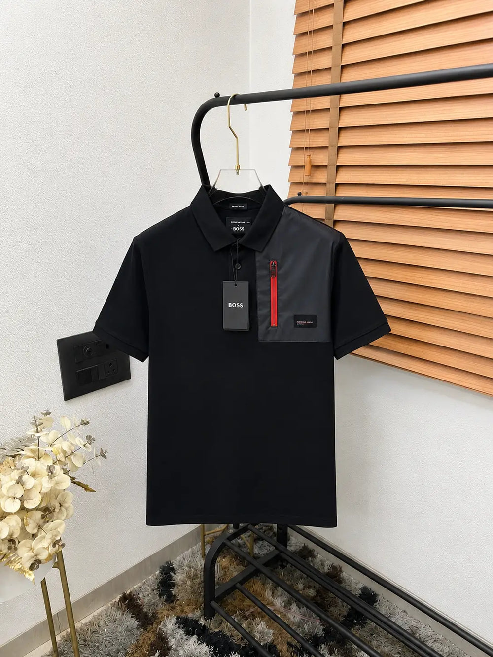 Bos_s x Porsche Bio Washed Imported Classic Polo T-shirt (DN 645)