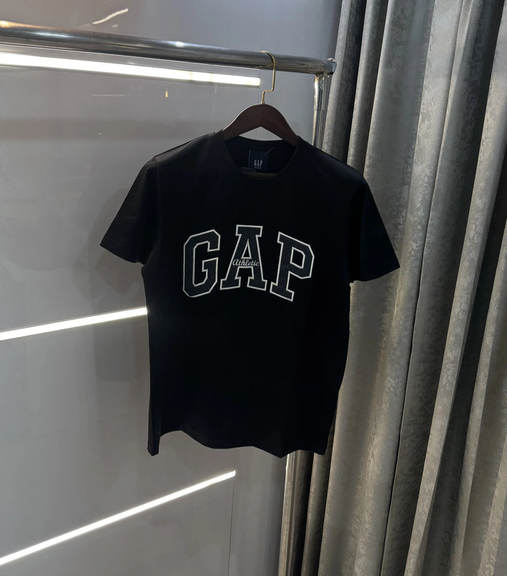 Gap Black Embroidery Logo Premium T-Shirt